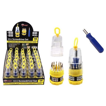 Diamond Visions Max Force 14 pc Phillips/Slotted Mini Multi-Bit Screwdriver Set 22-2223149